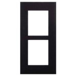 2n italia cadre encastr 2n pour panneau de bouton - poussoir ip / lte verso 2 modules noir 9155012b
