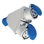 Adaptateur industriel pour fiche fanton 2 prises 230v ip44 73105 Adaptateur industriel pour fiche fanton 2 prises 230v ip44 73105