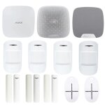 Ajax system kit antivol ajax wireless avec centrale hub 100 zones 2g blanc