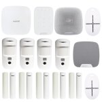 Ajax system kit antivol ajax wireless avec centrale hub2 plus 4g 2 sim wi - fi + pir blanc
