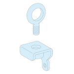 Anneaux de levage schneider prisma p en acier 4 pices lvs08700