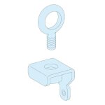 Anneaux de levage schneider prisma p en acier 4 pices lvs08700