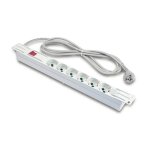 Barre de puissance en rack fanton, horizontal, 6 prises et interrupteur 23201