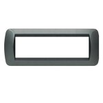 Bticino living international plaque 7 modules acier fonc l4807ac