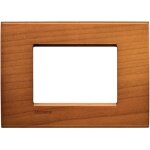Bticino livinglight plaque 3 modules carre couleur cerise lna4803lca