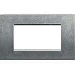 Bticino livinglight plaque 4 modules carrée couleur native lna4804na Bticino livinglight plaque 4 modules carrée couleur native lna4804na
