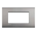 Bticino livinglight plaque air 4 modules couleur noir lave lnc4804nk Bticino livinglight plaque air 4 modules couleur noir lave lnc4804nk