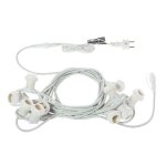 Guirlande wimex avec 10 douilles e27 blanc 10 mtres