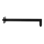 Cay bras de douche carr mural 35 cm noir mat