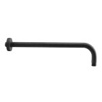 Cay bras de douche rond mural 35 cm noir mat