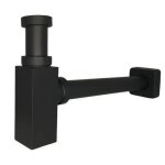 Siphon sphera vacuation lavabo carr noir mat