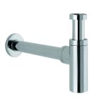 Sphera siphon vacuation lavabo rond laiton chrom