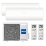 Climatiseur double split haier pearl 12000 + 12000btu 3. 5kw + 3. 5kw wifi r32 Climatiseur double split haier pearl 12000 + 12000btu 3. 5kw + 3. 5kw wifi r32