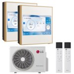 Climatiseur double split lg artcool gallery lcd 9000 + 9000btu wi - fi