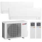 Climatiseur double split mitsubishi msz - ay 12000 + 12000btu 3, 5 + 3, 5kw wifi