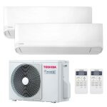 Climatiseur dual split toshiba seiya 9000btu + 9000btu 2. 5kw + 2. 5kw wifi