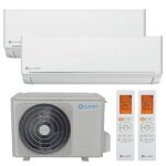 Clivet by midea climatiseur double split clivet ezcool 9000 + 12000btu inverter r32 a + + / a + .