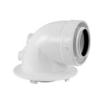 Coude 90 degrés coaxial baxi pour chaudière basse 60 / 100 ka00049 Coude 90 degrés coaxial baxi pour chaudière basse 60 / 100 ka00049