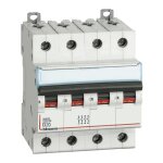 Disjoncteur thermo - magntique bticino 20a 4 ples 6ka courbe d 4 modules fn84d20