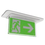 Ecran avec drapeau de signalisation beghelli design led dx - sx avec pictogramme 4267
