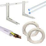 Elettronew kit de montage pour climatiseurs 2, 5 / 3, 5 kw 9000 / 12000btu 6 mètres Elettronew kit de montage pour climatiseurs 2, 5 / 3, 5 kw 9000 / 12000btu 6 mètres