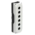 Etui lovato en plastique gris ip67pour 6 boutons lpzp6a8