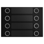 Façade urmet alpha avec 8 touches d?appel sur 2 fichiers noir 1168 / 28 Façade urmet alpha avec 8 touches d?appel sur 2 fichiers noir 1168 / 28