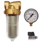 Filtre eau autonettoyant euroacque lindonud 1 / 2 cyclone avec manomètre Filtre eau autonettoyant euroacque lindonud 1 / 2 cyclone avec manomètre