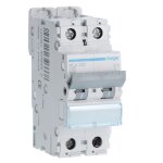 Interrupteur magntothermique hager 2p 25a 6 ka c 2 modules mca225