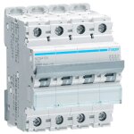 Interrupteur magntothermique hager 4p 10a 10ka c 4 modules ncn410a