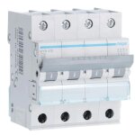 Interrupteur magntothermique hager 4p 10a 4. 5 ka c 4 modules myn410