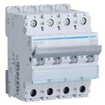 Interrupteur magntothermique hager 4p 20a 6 ka c 4 modules mca420