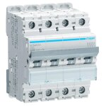 Interrupteur magntothermique hager 4p 63a 10ka - c 4 modules ncn463a