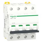 Interrupteur magntothermique schneider 4p 20a 4. 5 ka c 4 modules a9f64420