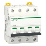 Interrupteur magntothermique schneider 4p 40a 10ka c 4 modules a9f89440