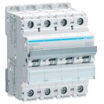 Interrupteur mangnetotermique hager 4p 20a 10ka c 4 modules ncn420a