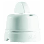 Interrupteur rotatif gambarelli en porcelaine blanche 10a 00100