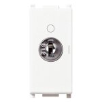 Interrupteur vimar plana 2p 16ax avec cl blanc 1 module 14083