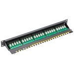 Item lment de panneau de patch de tlphone 25 fiches rj45, cat. 3 noir - 40120