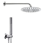 Kit de douche avec pommeau de 20 cm bossini tetis avec douchette et flexible m92050000030008 Kit de douche avec pommeau de 20 cm bossini tetis avec douchette et flexible m92050000030008