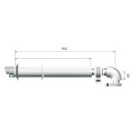 Kit d?échappement coaxial ariston 1000 horizontal 60 / 100 3318073 Kit d?échappement coaxial ariston 1000 horizontal 60 / 100 3318073
