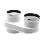 Kit echappement des fumées baxi double orientable 7102689 Kit echappement des fumées baxi double orientable 7102689
