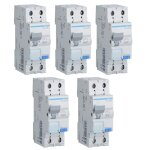 Kit interrupteurs diffrentiels magntothermiques hager 1p + n 30ma 20a adc820h