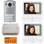 Kit visiophone bticino classe100 v16b 2 fils deux écrans 364622 Kit visiophone bticino classe100 v16b 2 fils deux écrans 364622