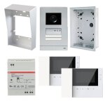 Kit visiophone deux écrans abb avec moniteur noir et blanc 4, 3 et combiné Kit visiophone deux écrans abb avec moniteur noir et blanc 4, 3 et combiné