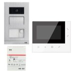 Kit visiophone unifamilial moniteur abb mains libres 2 fils panneau mural