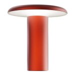 Lampe de table artemide takku 2, 5w 3000k rouge 0151030a