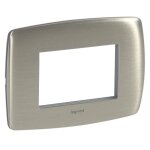 Legrand plaque lergrand vela ronde en aluminium satinée 3 modules 685636 Legrand plaque lergrand vela ronde en aluminium satinée 3 modules 685636