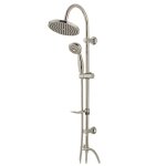 Mc rubinetterie colonne de douche mc 5 jets pommeau de douche rond avec tuyaux chrom