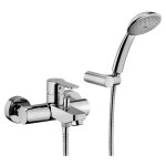 Mitigeur baignoire douche paffoni red avec set de douche chrom red024cr